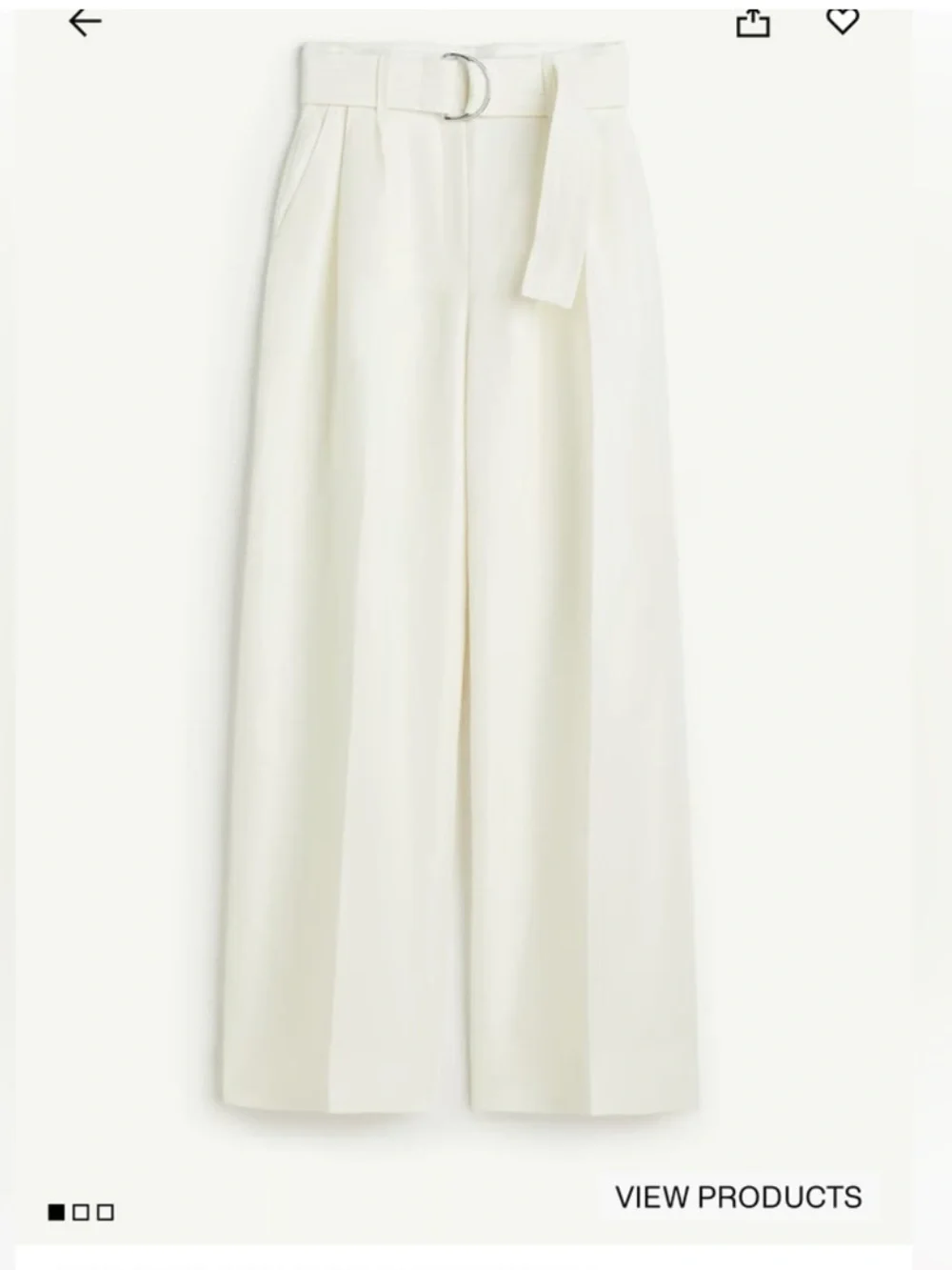 H&M Cream Wide Leg Pants